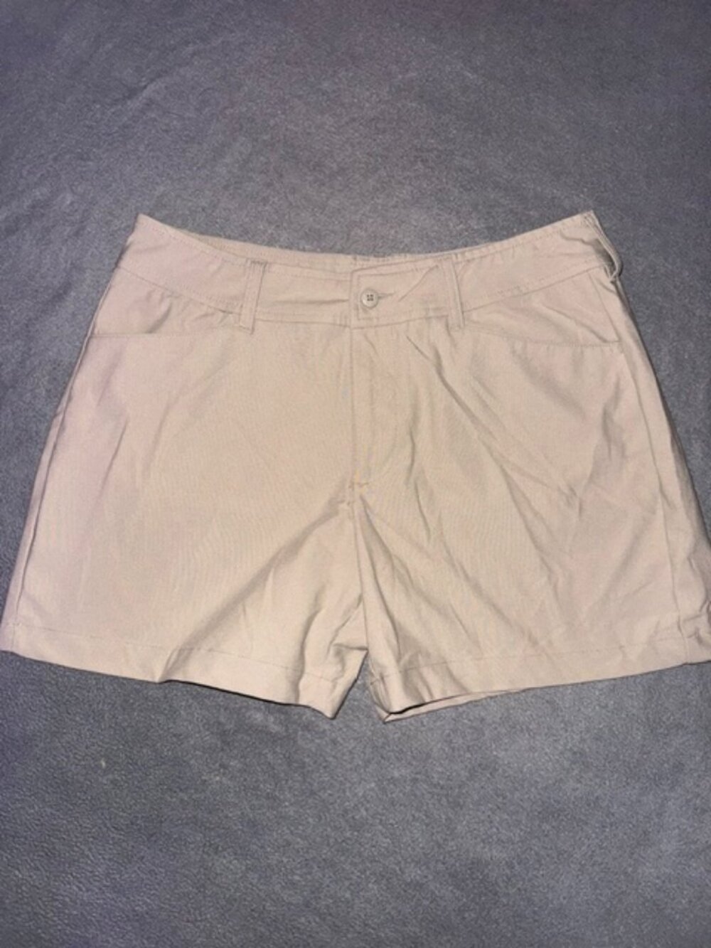 FootJoy Womens Golf Shorts Size L Beige Khaki Performance Lightweight Flat Front
